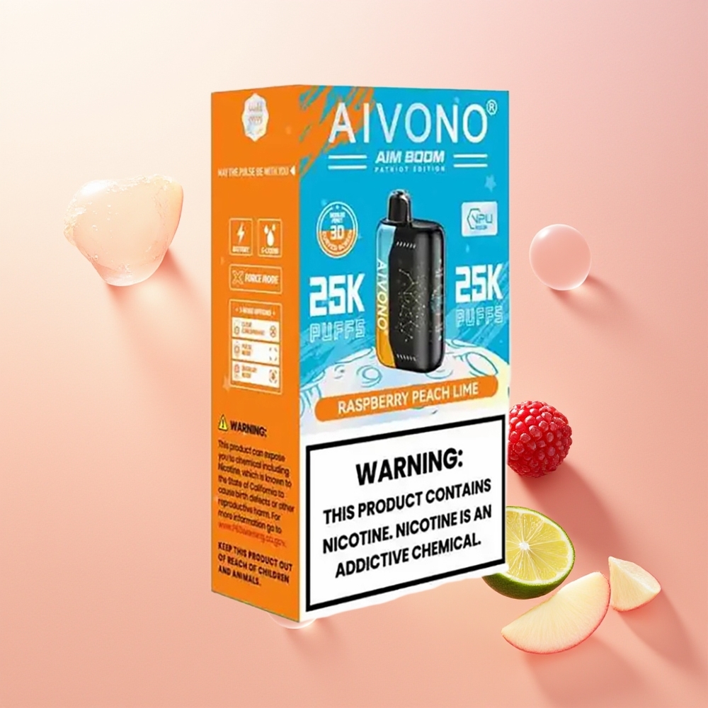 Aivono Aim Boom 25000 توت العليق الخوخ الليمون مع شبكة 12 أوم