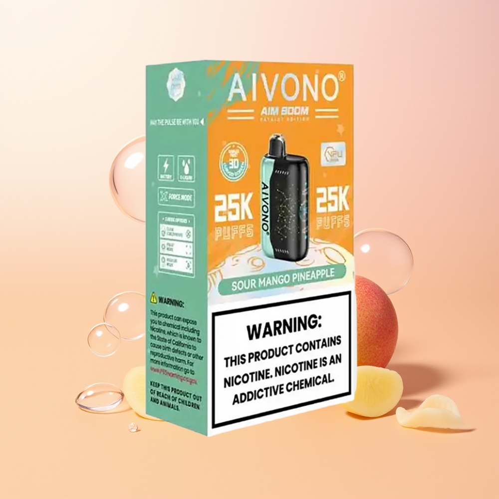 Aivono Aim Boom 25000 مانجو أناناس حامض مع شبكة 12 أوم