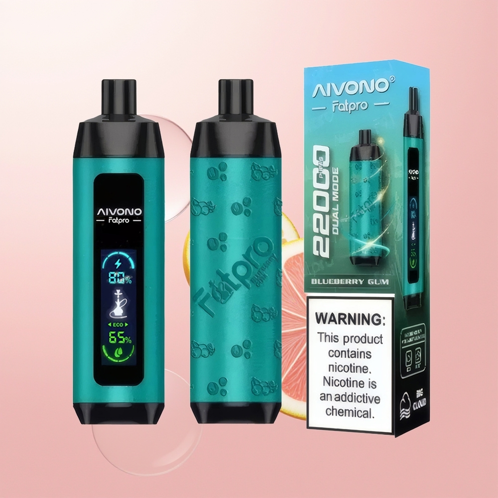 Aivono Aim Fatpro 22000 بندقية التوت الأزرق مع 28 مل من السائل الإلكتروني وملف شبكي 06 أوم