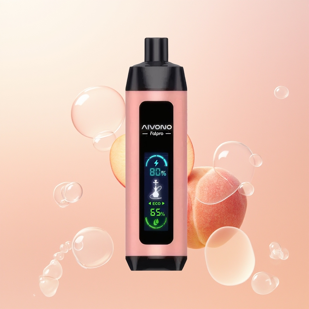 Aivono Aim Fatpro 22000 خوخ مثلج بنكهات طبيعية واصطناعية