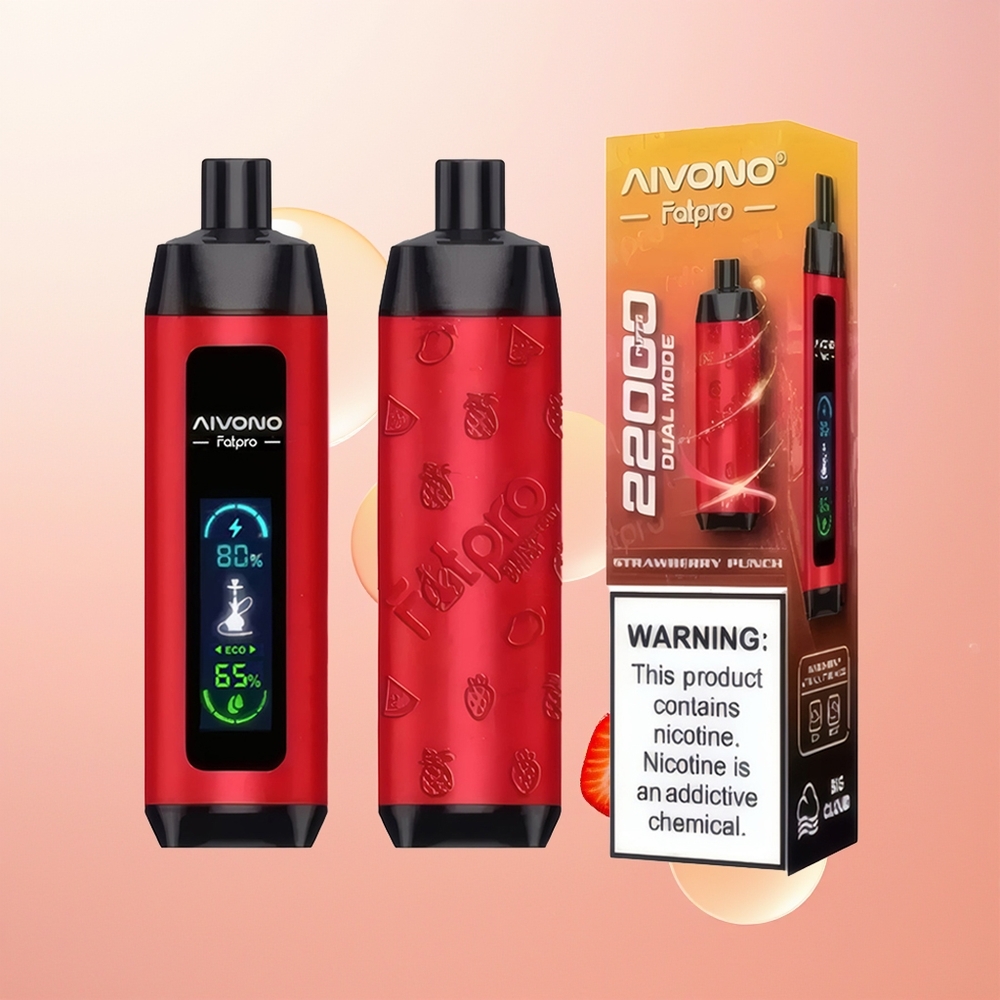 Aivono Aim Fatpro 22000 عصير الفراولة مع 5 نيكوتين ومللي 28 سائل إلكتروني