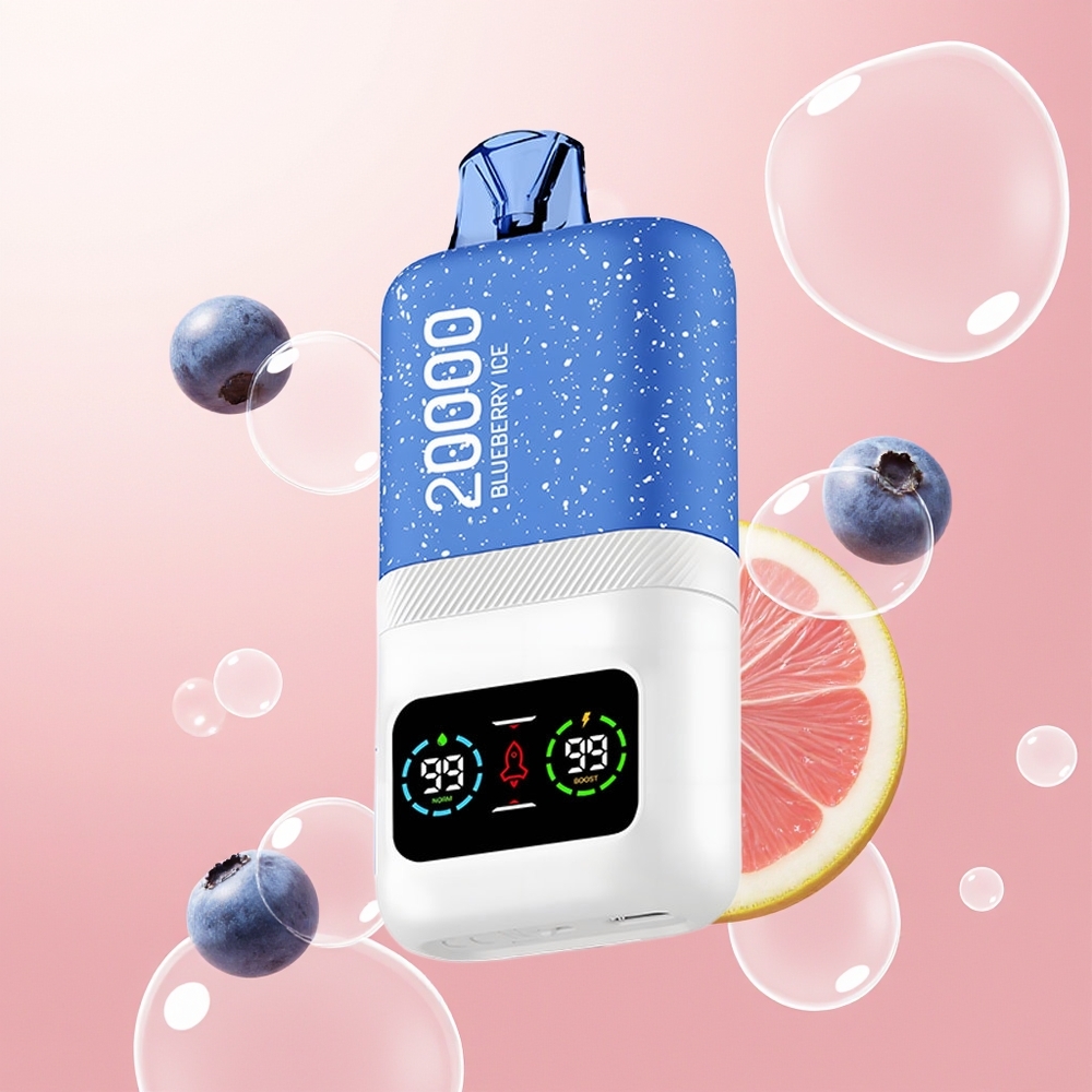 Aivono Aim Magic 20000 توت أزرق مثلج بشاشة إل سي دي وشحن نوع سي