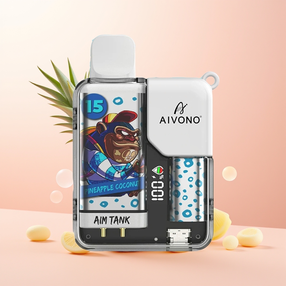 Aivono Aim Tank 9500 أناناس جوز الهند 18 مل 650 مللي أمبير