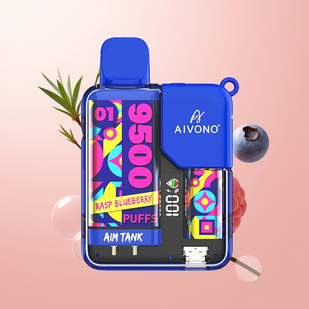 Aivono Aim Tank 9500 توت أزرق مع شاشة عرض
