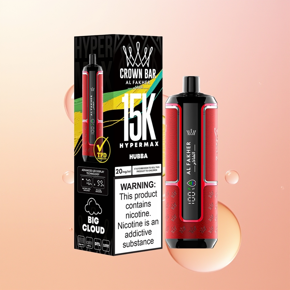 Al Fakher Crown Bar 15K Hypermax حبة هايبرماكس 22 مل 600 ميلي أمبير