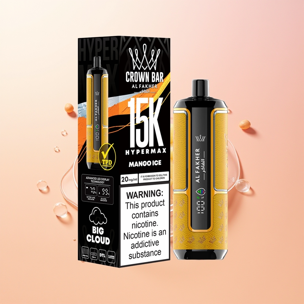 Al Fakher Crown Bar 15K Hypermax مانجو آيس 22مل 600ملي أمبير