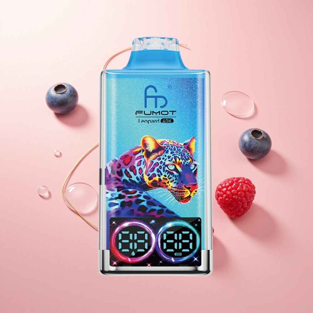 Fumot Leopard 40K توت العليق الأزرق بنسبة 5 ونوع سي شاحن