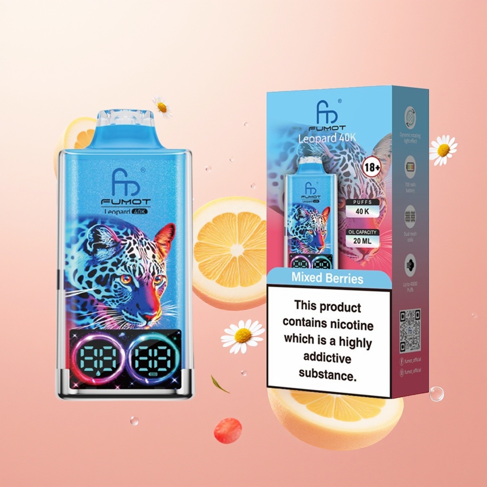 Fumot Leopard 40K توت مشكل بشحن من النوع سي وبطارية 700 مللي أمبير
