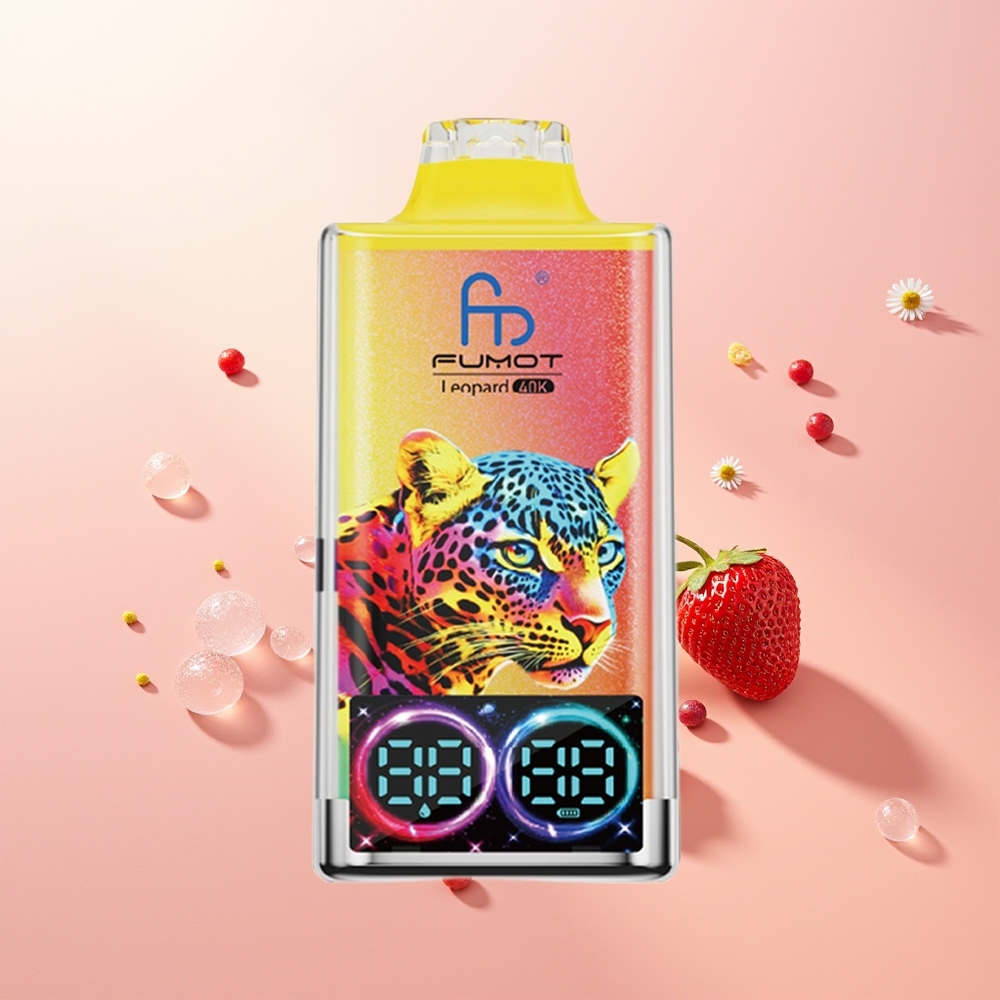 Fumot Leopard 40K فراولة آيس مع 5 نيكوتين وشحن تايب سي