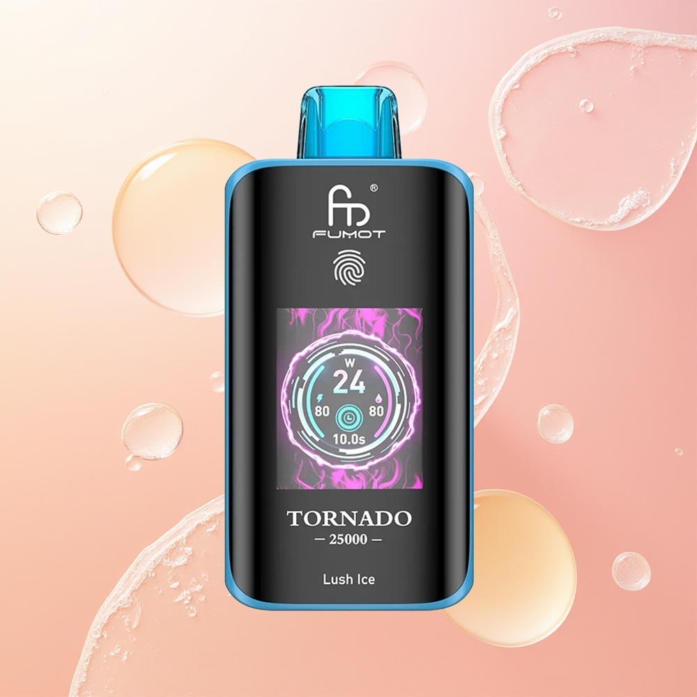 Fumot Tornado 25000 لوش آيس شاشة عالية الدقة وبطارية قابلة للشحن