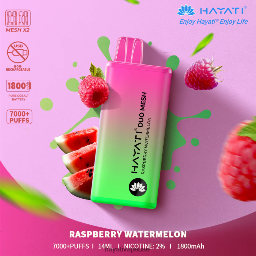 Hayati Duo Mesh يمكن التخلص منه البطيخ التوت - Hayati Vape Liquid 4B028H178