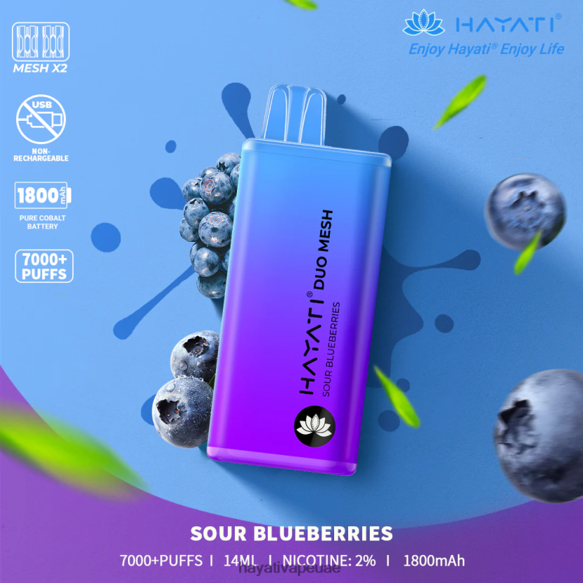 Hayati Duo Mesh يمكن التخلص منه التوت الحامض - Hayati Vape Near Me 4B028H189