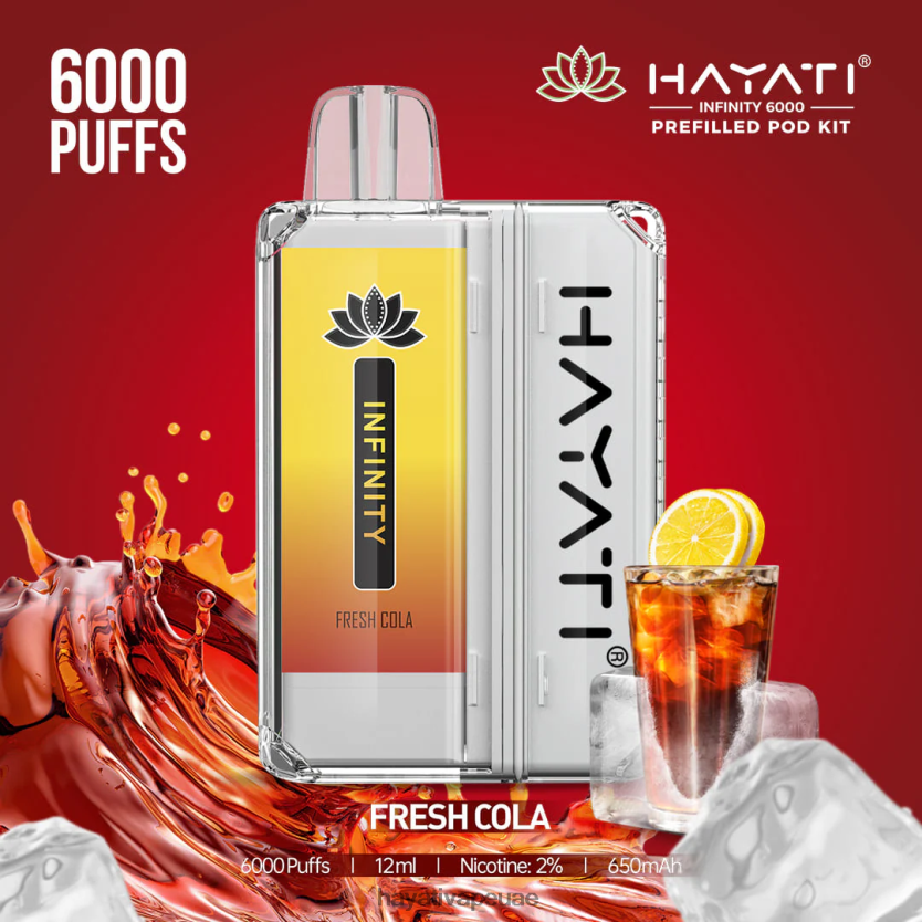Hayati Infinity 6000 مجموعة جراب الكولا الطازجة - Hayati Vape Near Me 4B028H149