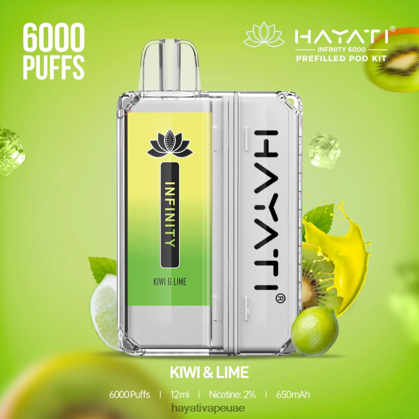 Hayati Infinity 6000 مجموعة جراب الكيوي والليمون - Hayati Vape Price 4B028H152