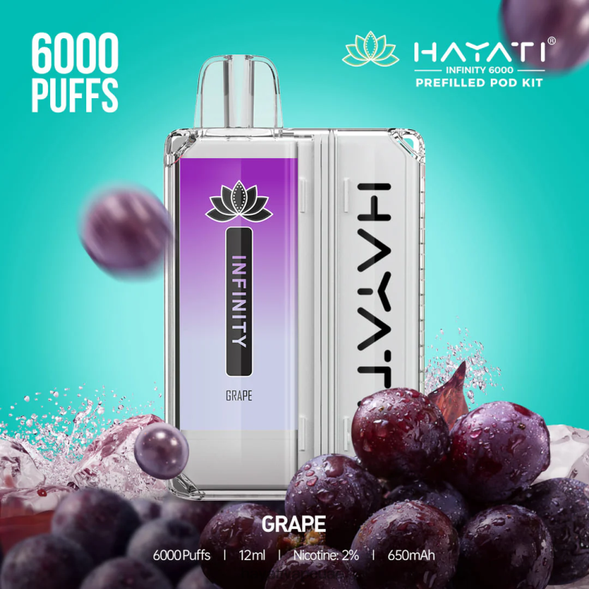 Hayati Infinity 6000 مجموعة جراب عنب - Hayati Vapes Wholesale 4B028H150