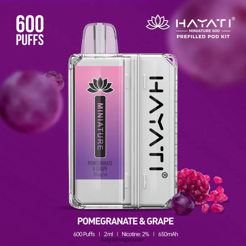 Hayati Miniature 600 مجموعة جراب الرمان والعنب - Hayati Vape Price 4B028H42