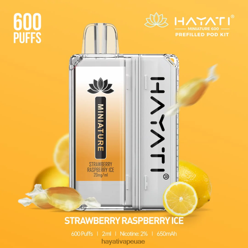 Hayati Miniature 600 مجموعة جراب الفراولة والتوت الجليد - Hayati Vape Flavours 4B028H47