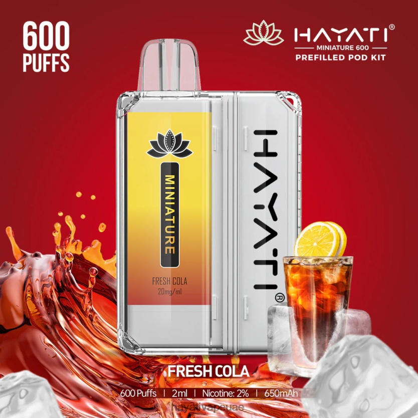 Hayati Miniature 600 مجموعة جراب الكولا الطازجة - Hayati Vape Dubai 4B028H35