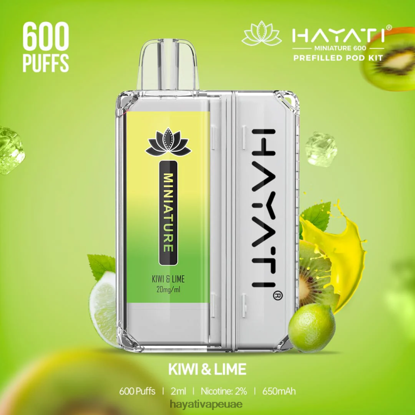 Hayati Miniature 600 مجموعة جراب الكيوي والليمون - Hayati Vape Liquid 4B028H38