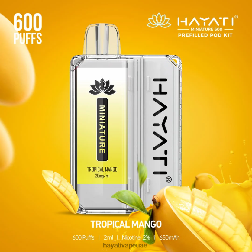 Hayati Miniature 600 مجموعة جراب المانجو الاستوائية - Hayati Vape Near Me 4B028H49