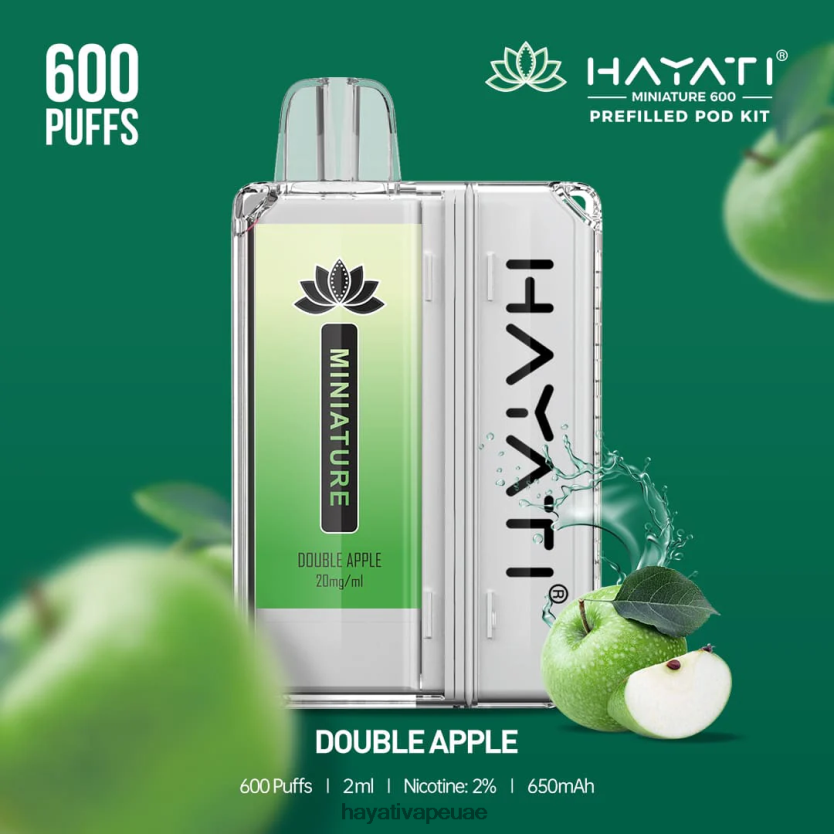 Hayati Miniature 600 مجموعة جراب تفاحة مزدوجة - Hayati Vape Price 4B028H32