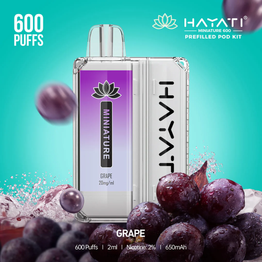 Hayati Miniature 600 مجموعة جراب عنب - Hayati Vape UAE 4B028H36