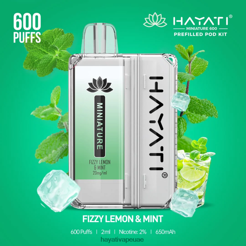 Hayati Miniature 600 مجموعة جراب ليمون ونعناع غازي - Hayati UAE 4B028H33
