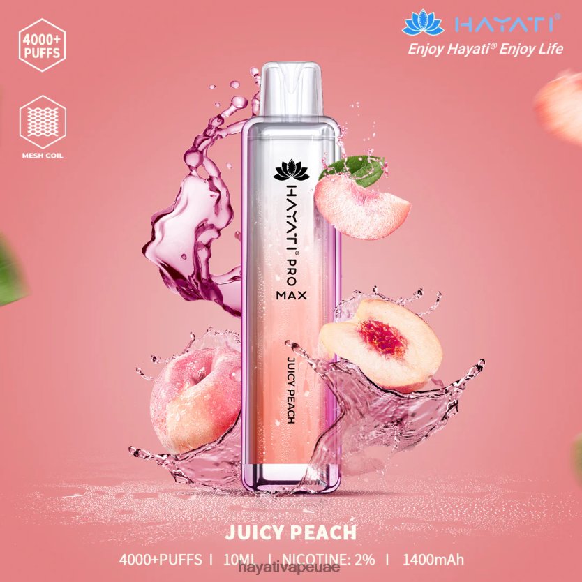 Hayati Pro Max يمكن التخلص منه عصير الخوخ - Hayati Vape Liquid 4B028H108