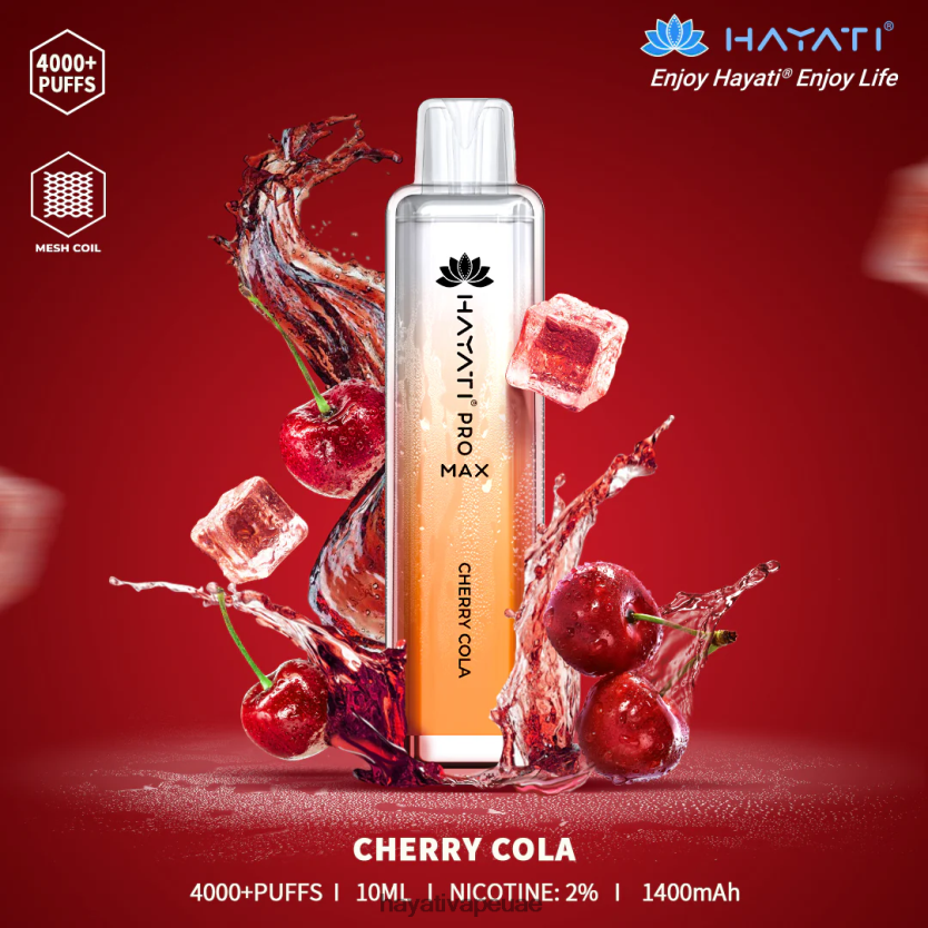 Hayati Pro Max يمكن التخلص منه كولا الكرز - Hayati Vapes Wholesale 4B028H100