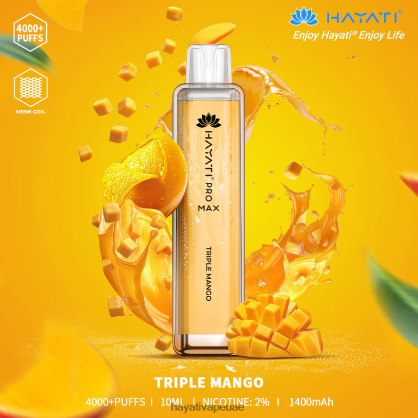 Hayati Pro Max يمكن التخلص منه مانجو ثلاثية - Hayati Vape Dubai 4B028H125