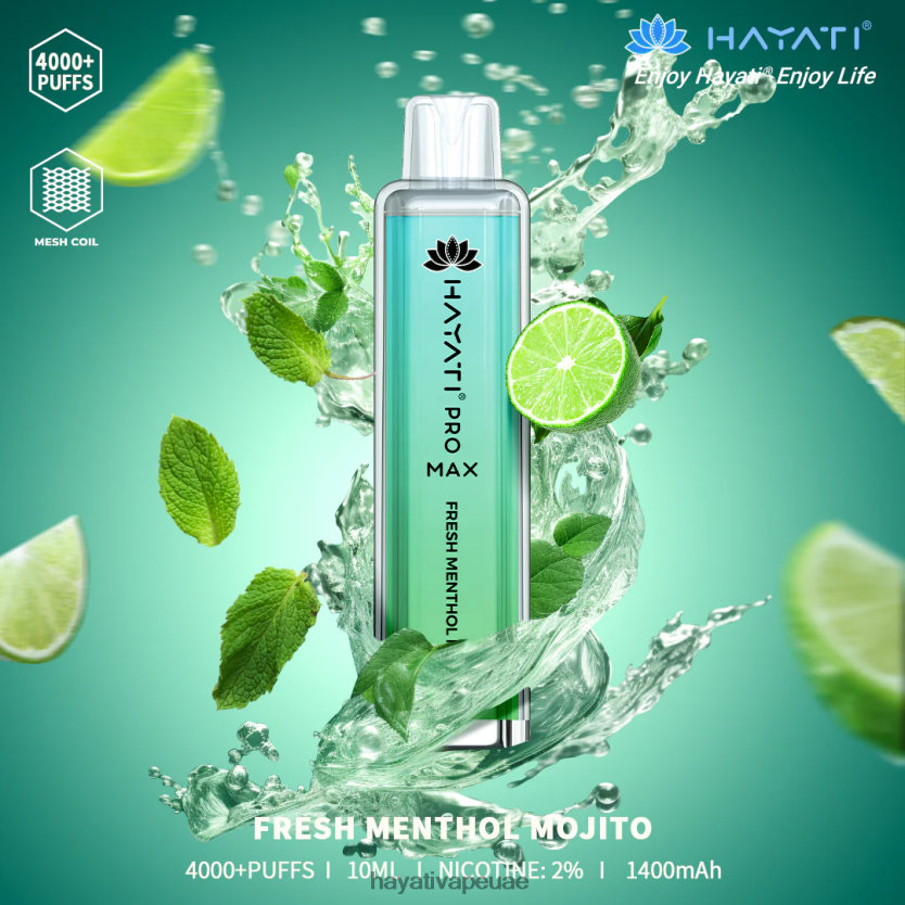Hayati Pro Max يمكن التخلص منه موهيتو المنثول الطازج - Hayati UAE 4B028H133