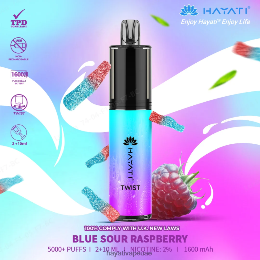 Hayati Twist يمكن التخلص منه التوت الأزرق الحامض - Hayati Vape Dubai 4B028H65
