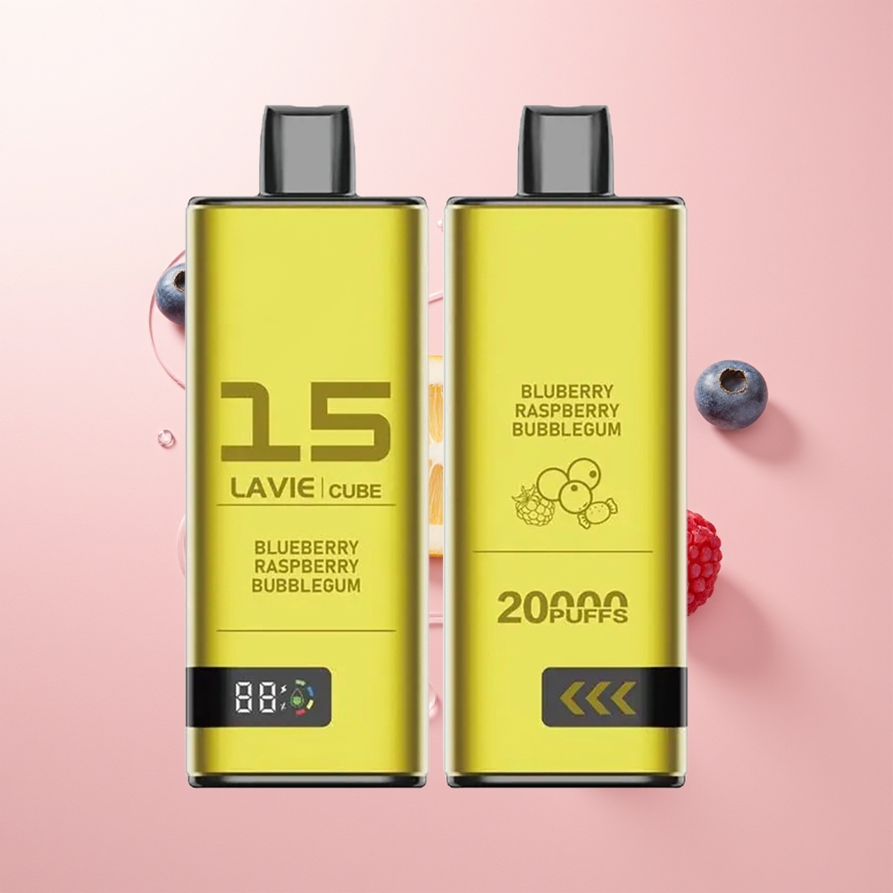 Lavie Cube 20000 علكة التوت الأزرق والتوت الأحمر فقاعات ب 28 مل