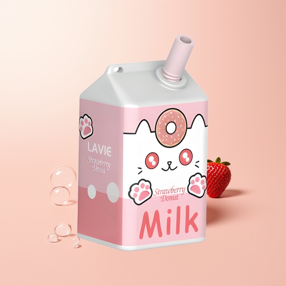 Lavie Milk 7000 دونات الفراولة 600 مللي أمبير