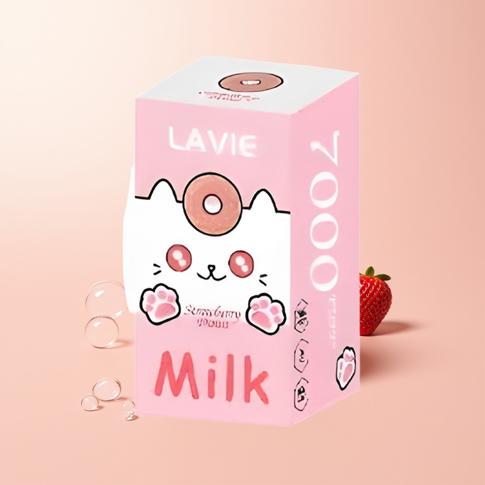 Lavie Milk 7000 دونات الفراولة 600 مللي أمبير