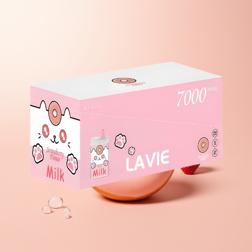 Lavie Milk 7000 دونات الفراولة 600 مللي أمبير