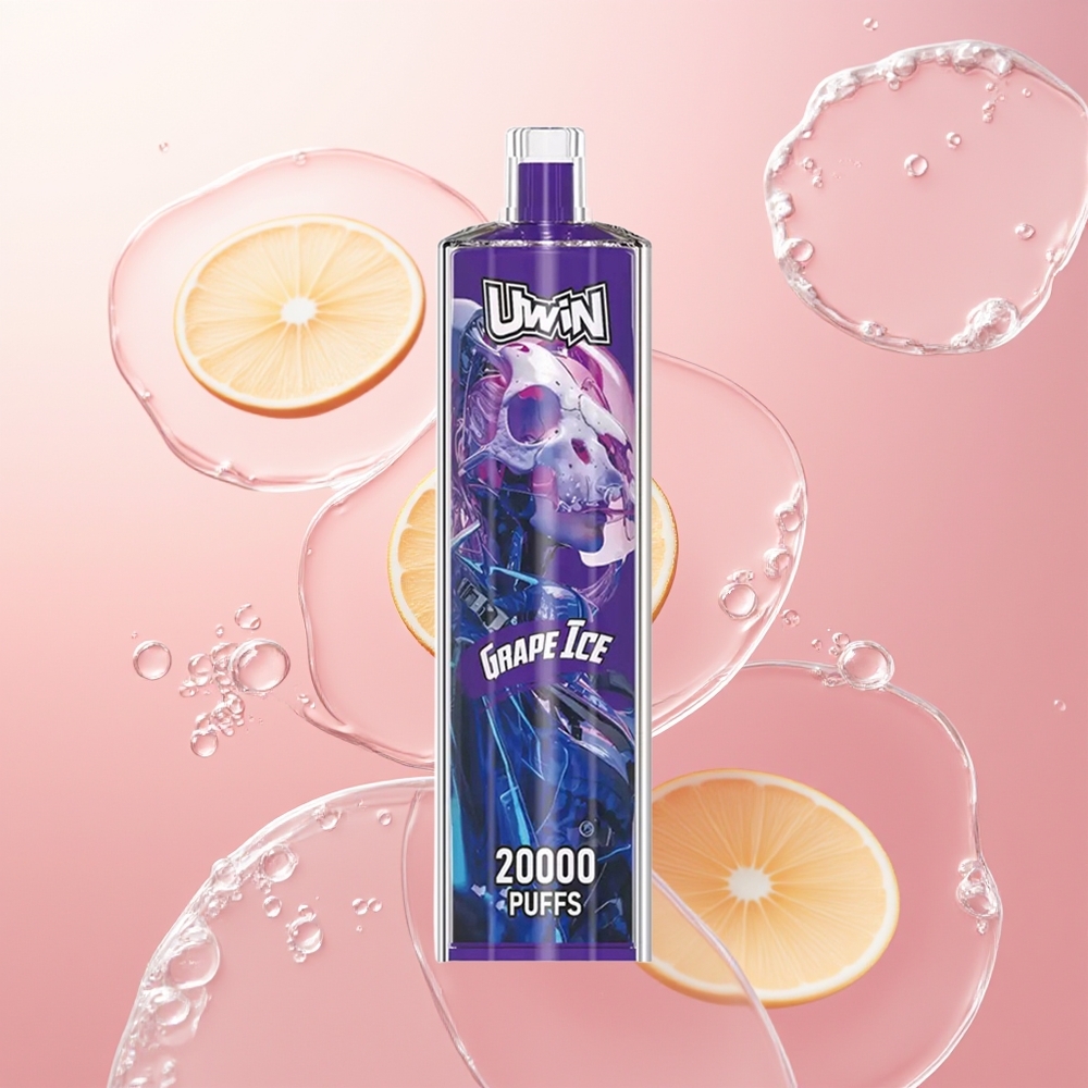 Uwin Shisha Hookah Crystal 20000 Puffs عنب ثلج شبكية شحن نوع سي