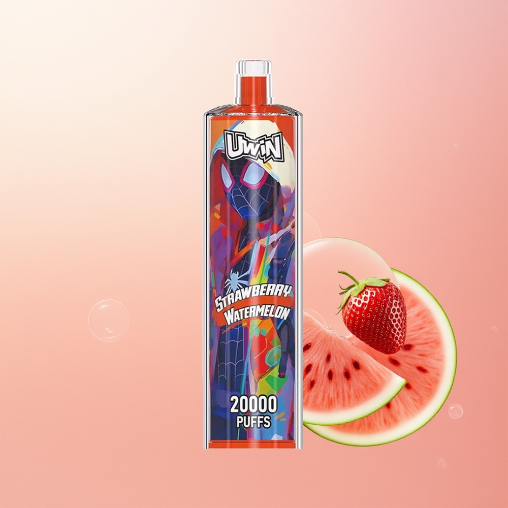 Uwin Shisha Hookah Crystal 20000 Puffs فراولة بطيخ بشبكة