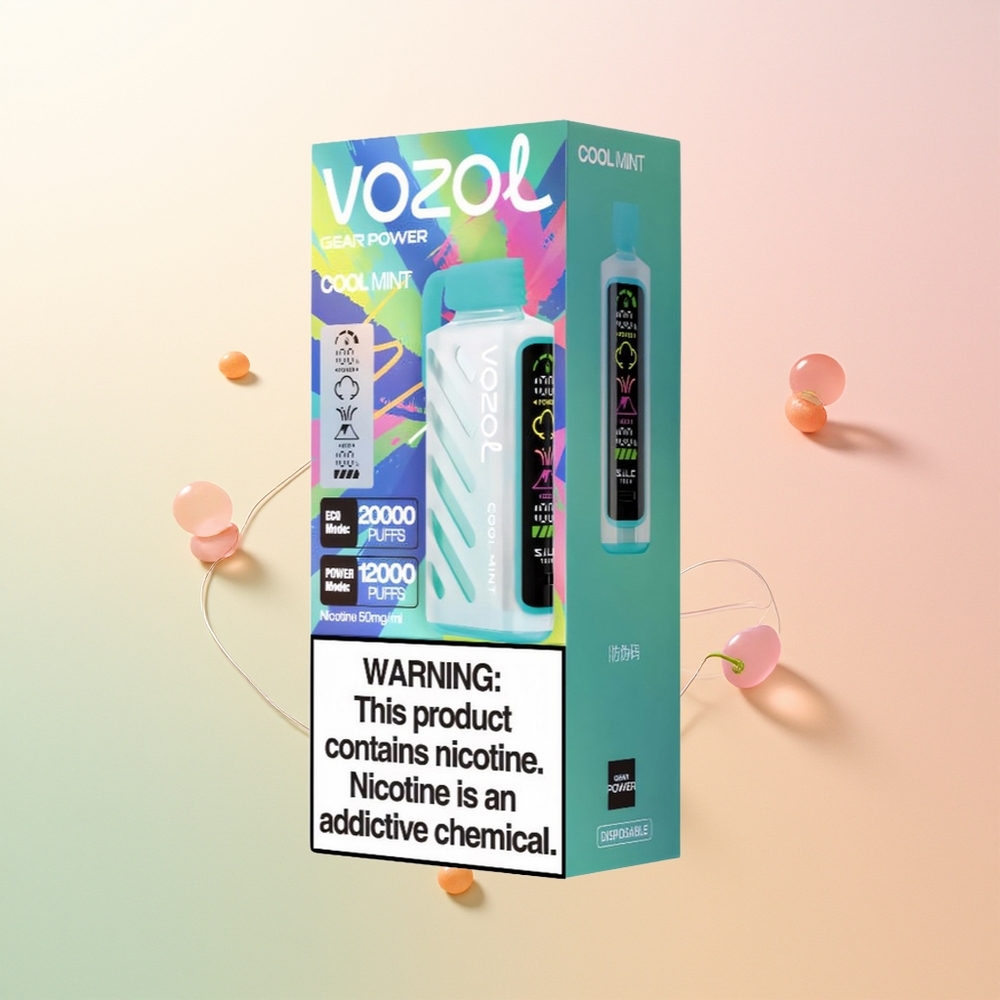 VOZOL Gear Power 20000 النعناع المنعش مع تقنية SiLC وشاشة كاملة