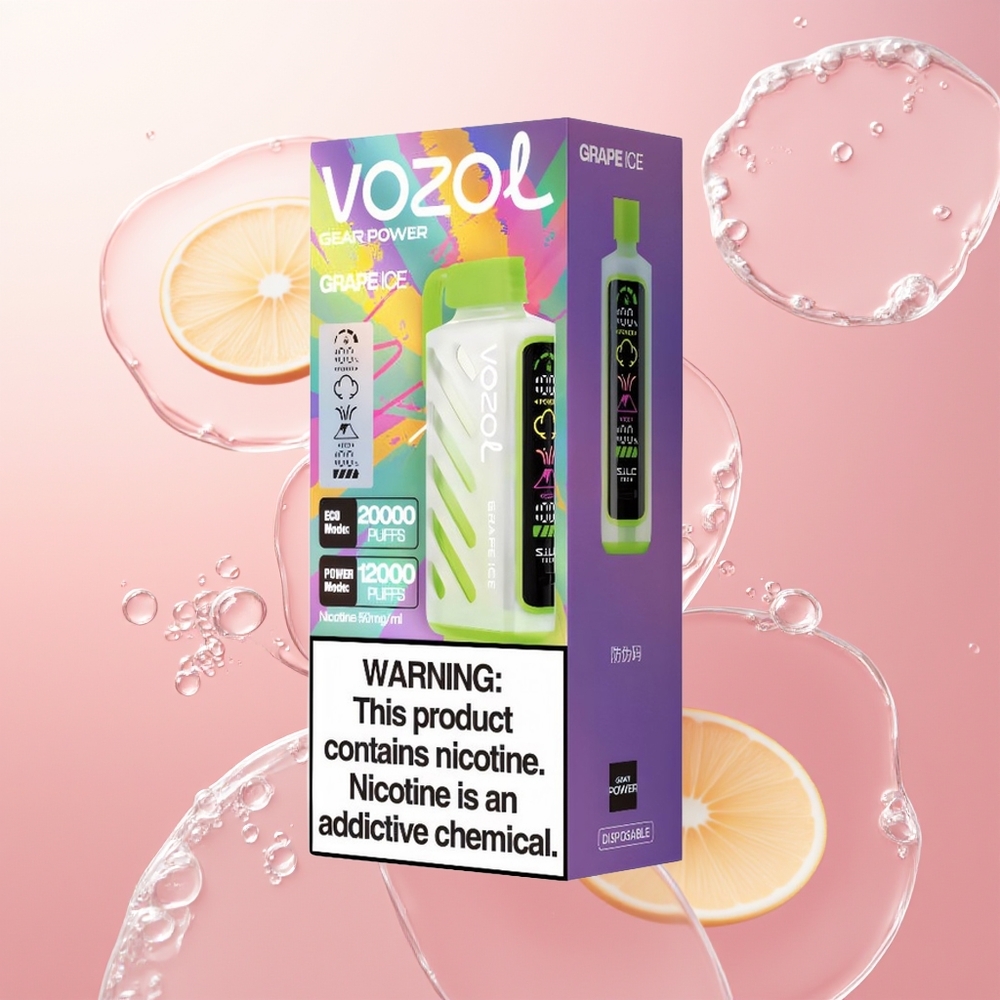 VOZOL Gear Power 20000 عنب الجليد مع شاشة كاملة وتقنية SiLC