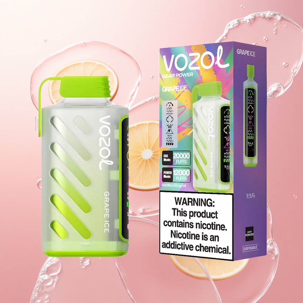VOZOL Gear Power 20000 عنب الجليد مع شاشة كاملة وتقنية SiLC