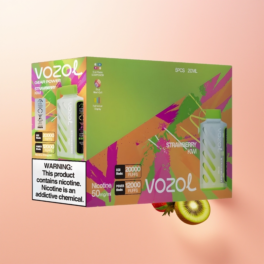 VOZOL Gear Power 20000 فراولة كيوي بتقنية SiLC وشاشة كاملة