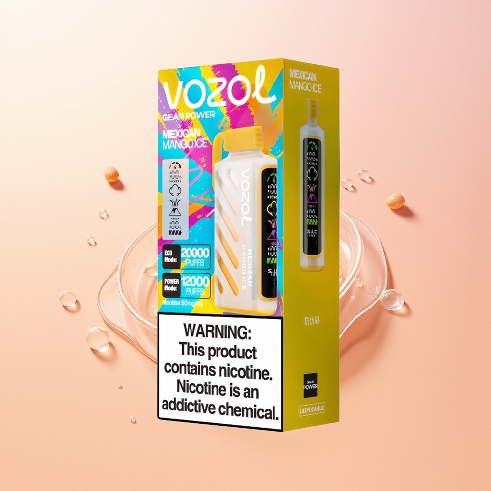 VOZOL Gear Power 20000 مانجو مكسيكي جليد مع شاشة كاملة وتقنية SiLC