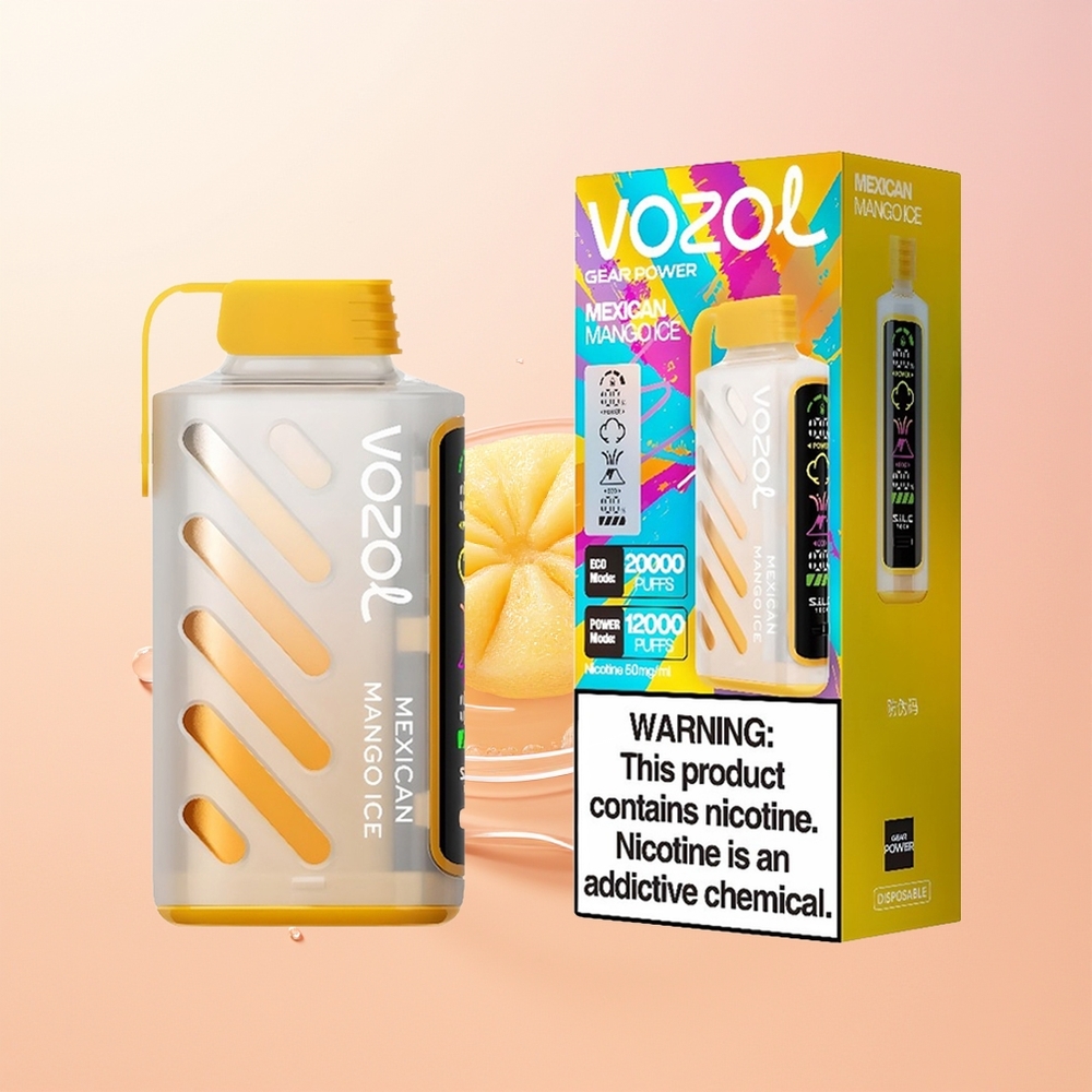 VOZOL Gear Power 20000 مانجو مكسيكي جليد مع شاشة كاملة وتقنية SiLC