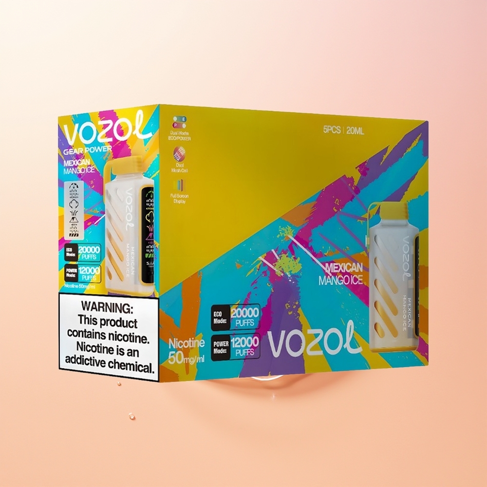 VOZOL Gear Power 20000 مانجو مكسيكي جليد مع شاشة كاملة وتقنية SiLC