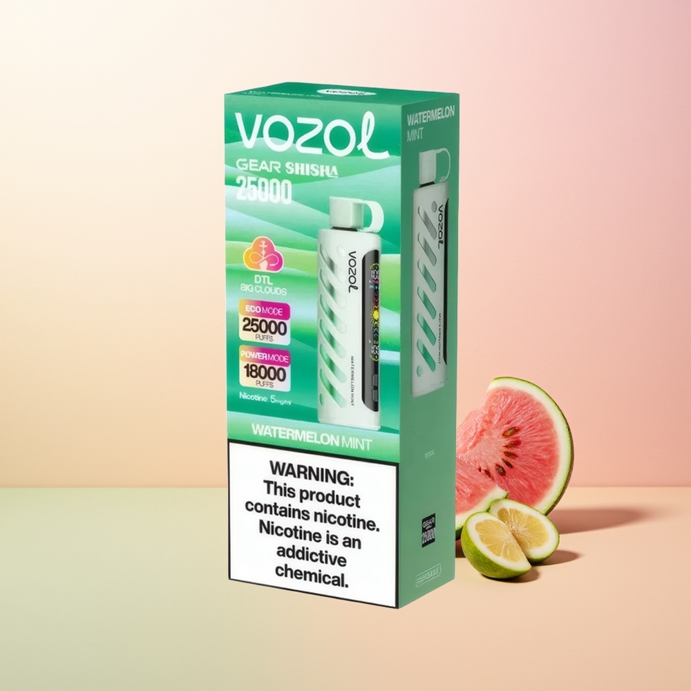 VOZOL Gear Shisha 25000 بطيخ بالنعناع وتقنية SiLC
