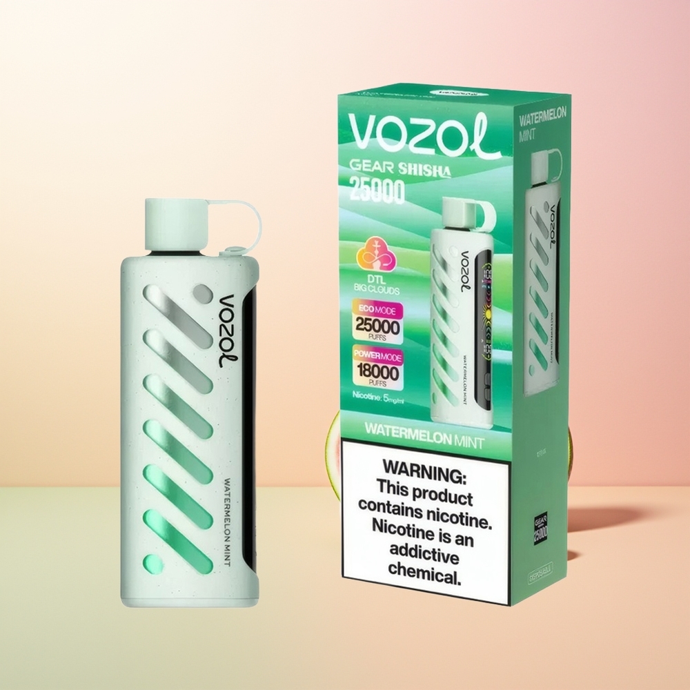 VOZOL Gear Shisha 25000 بطيخ بالنعناع وتقنية SiLC