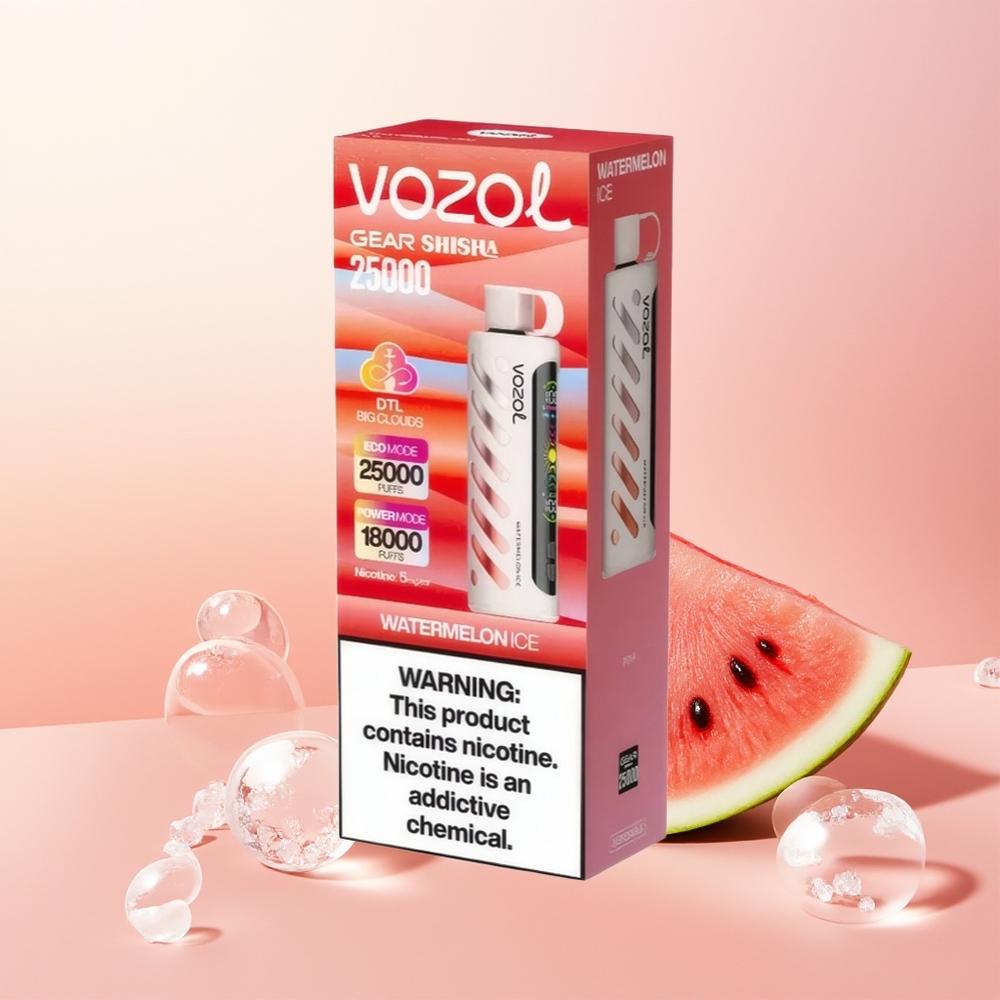 VOZOL Gear Shisha 25000 بطيخ مثلج بـ 1000 ملي أمبير