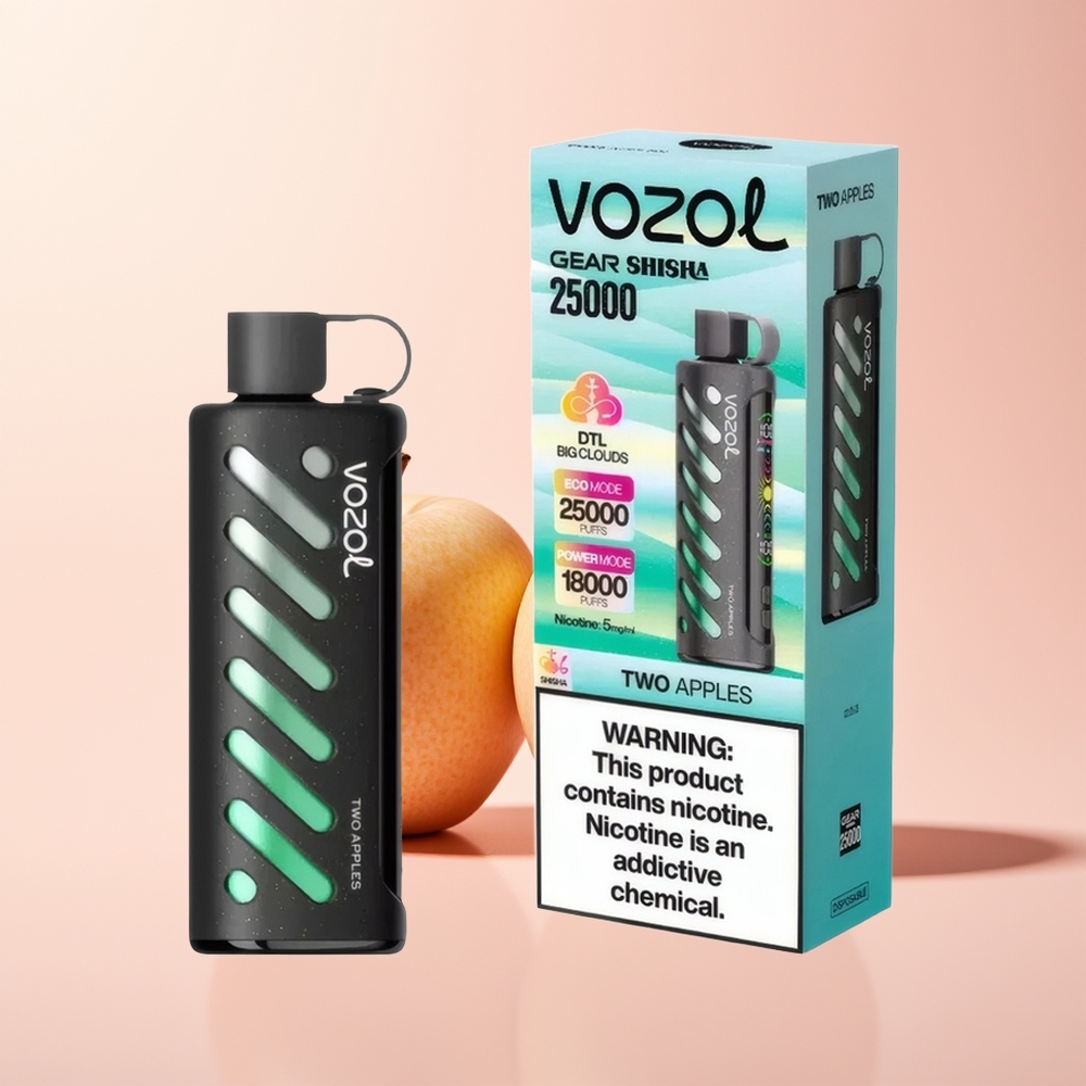 VOZOL Gear Shisha 25000 تفاحتين شبكة مزدوجة