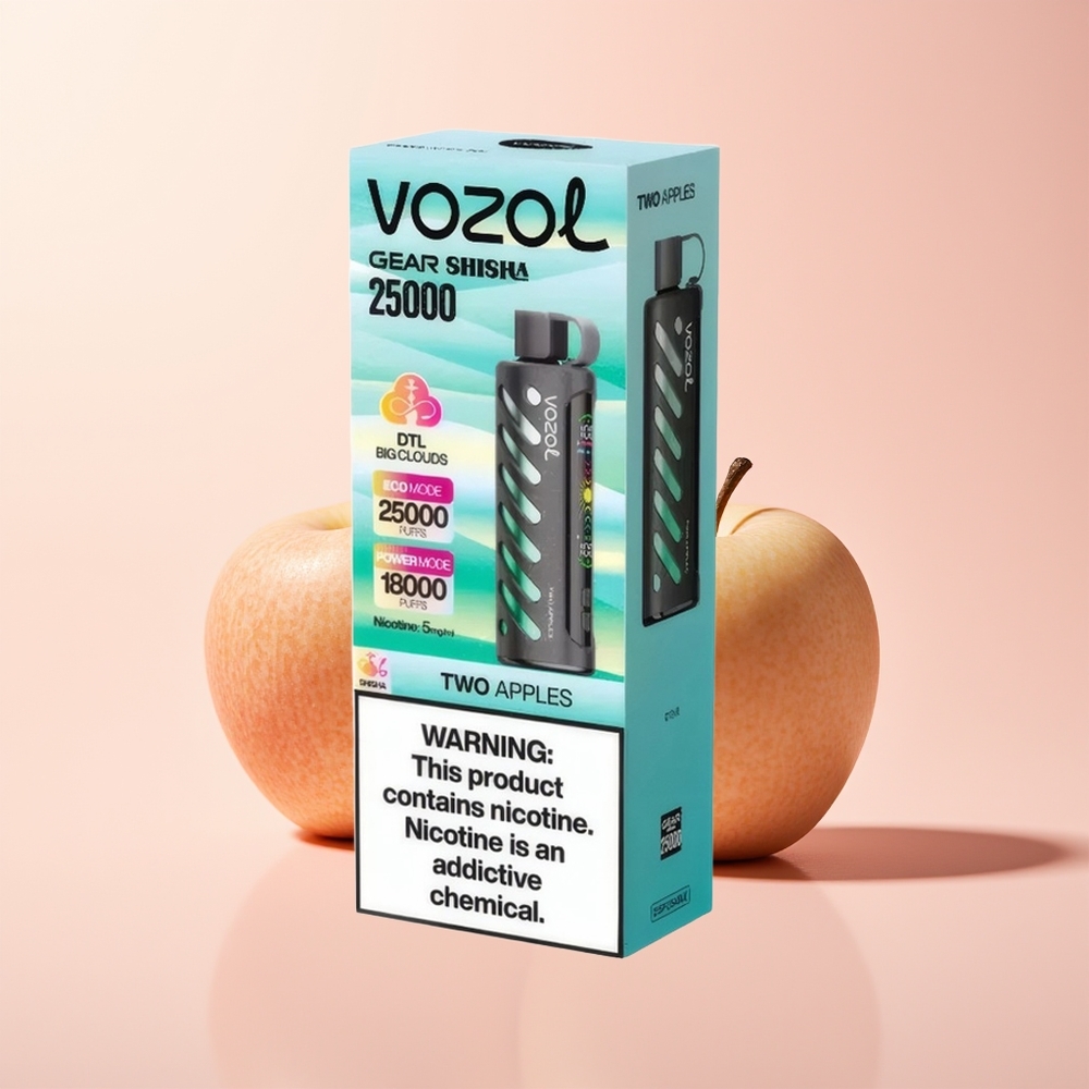VOZOL Gear Shisha 25000 تفاحتين شبكة مزدوجة